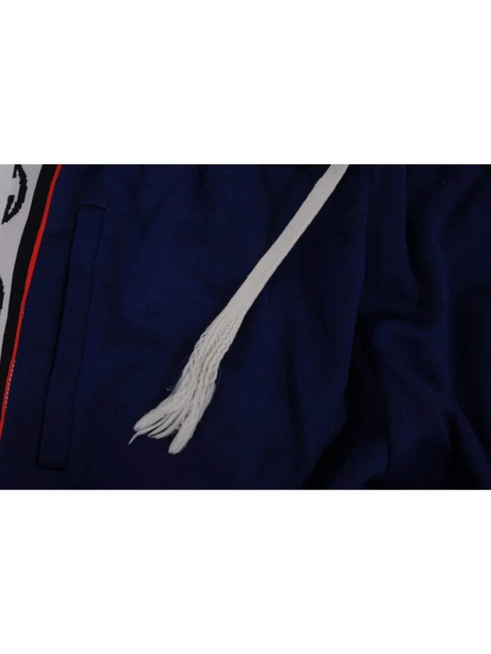 Gucci Men Side Panal Interlocking GG Track Pants Size Medium Blue Poly Cotton